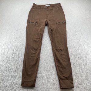 Pistola | Hannah Cargo Skinny Pants Brown Zip Pockets High Rise Stretch Size 27